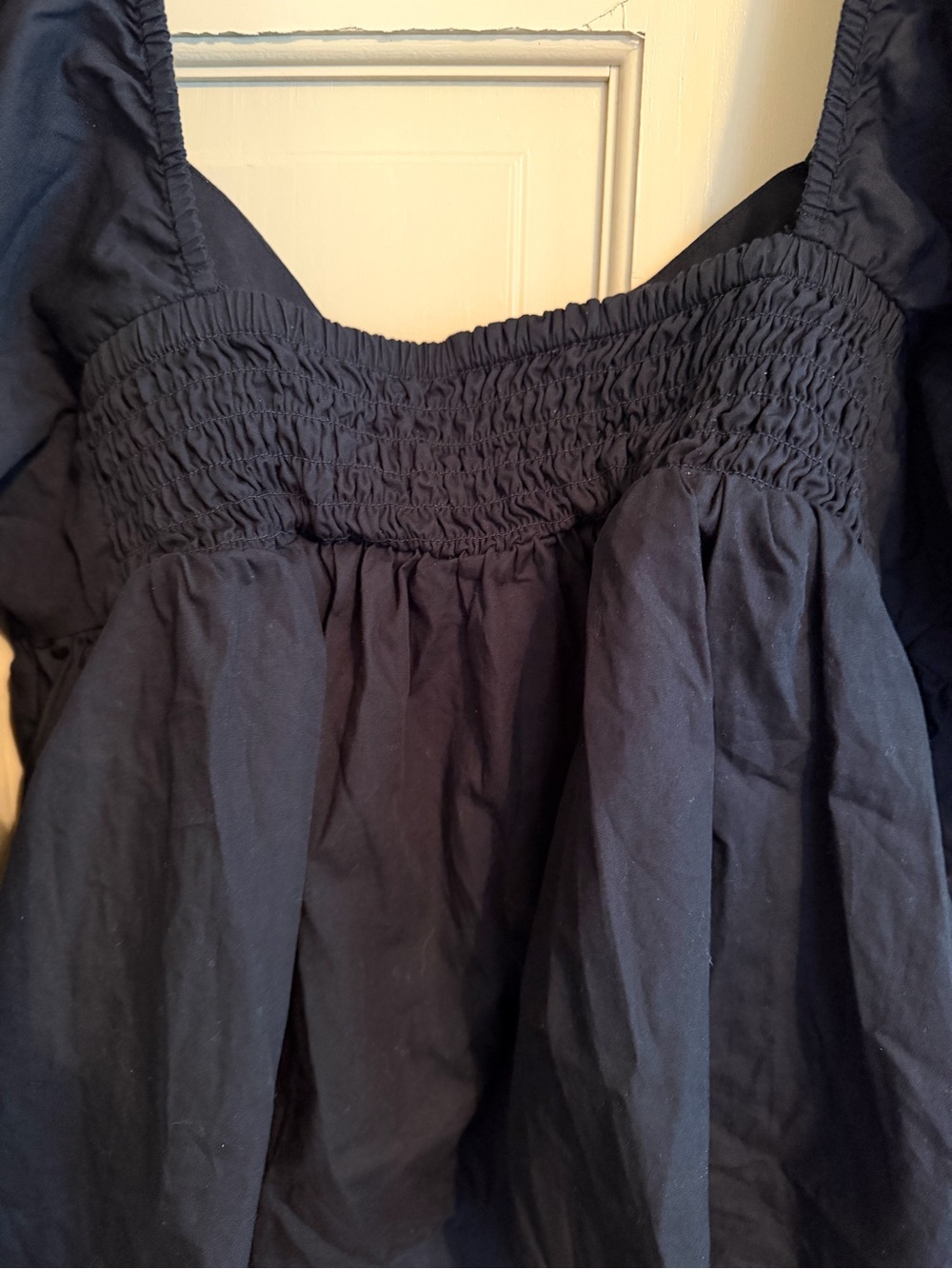 Banana Republic Black Peplum Puff-Sleeve Blouse with Sweatheart neckline - Picture 10 of 10